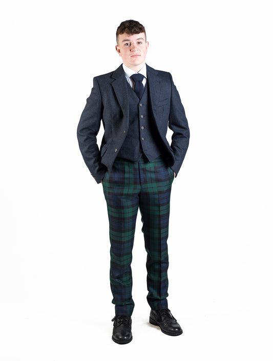 Black Watch Trews / Lovat Navy Tweed Hire Outfit