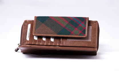 Tartan & Leather Organiser Purse