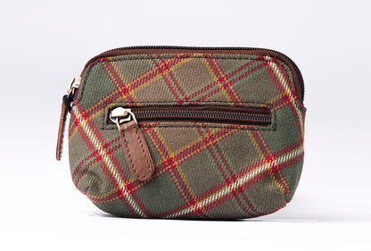 Tartan & Leather Coin Purse