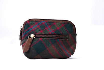 Tartan & Leather Coin Purse