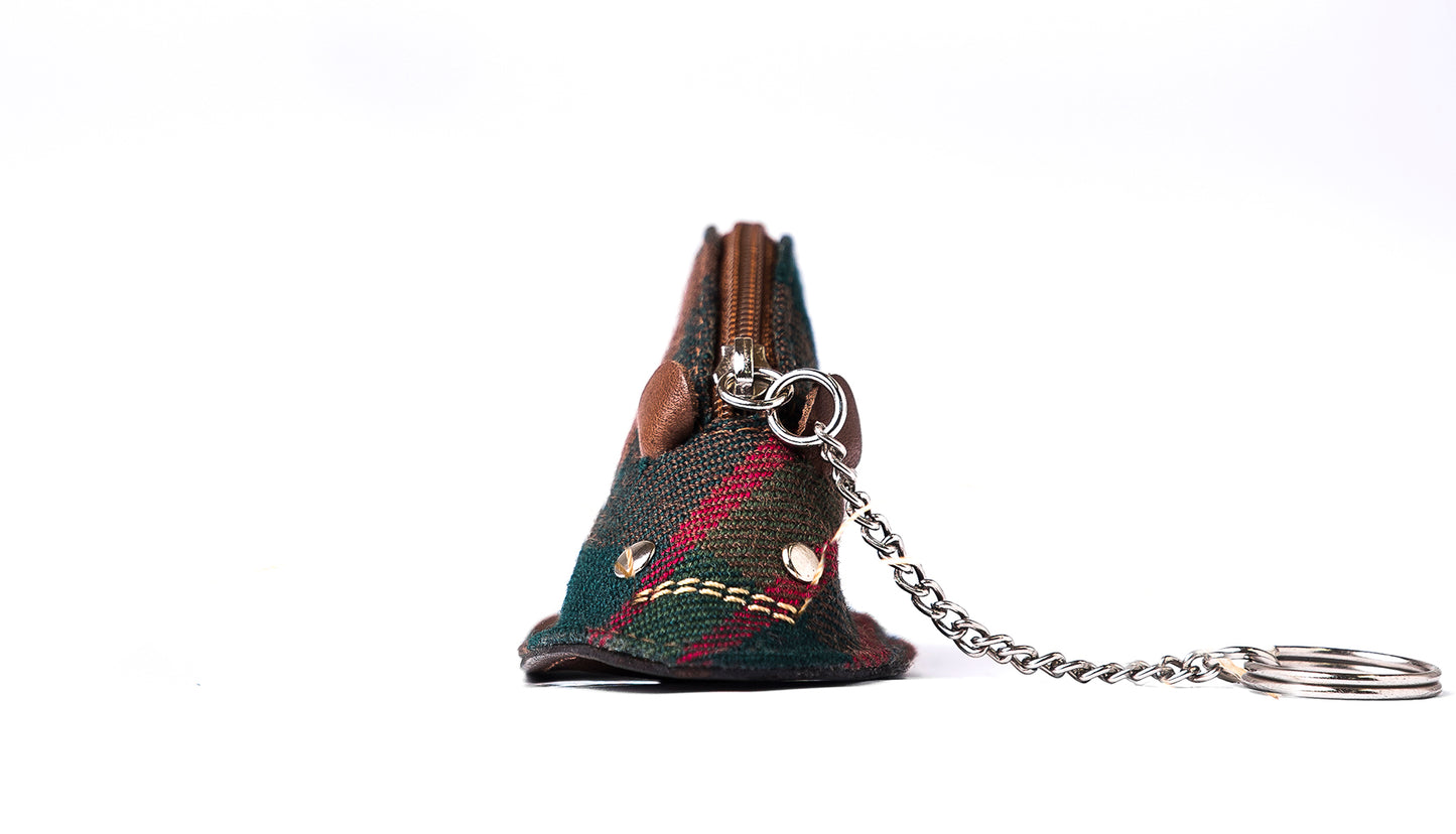 Tartan & Leather Mouse Purse