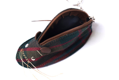 Tartan & Leather Mouse Purse