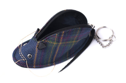 Tartan & Leather Mouse Purse