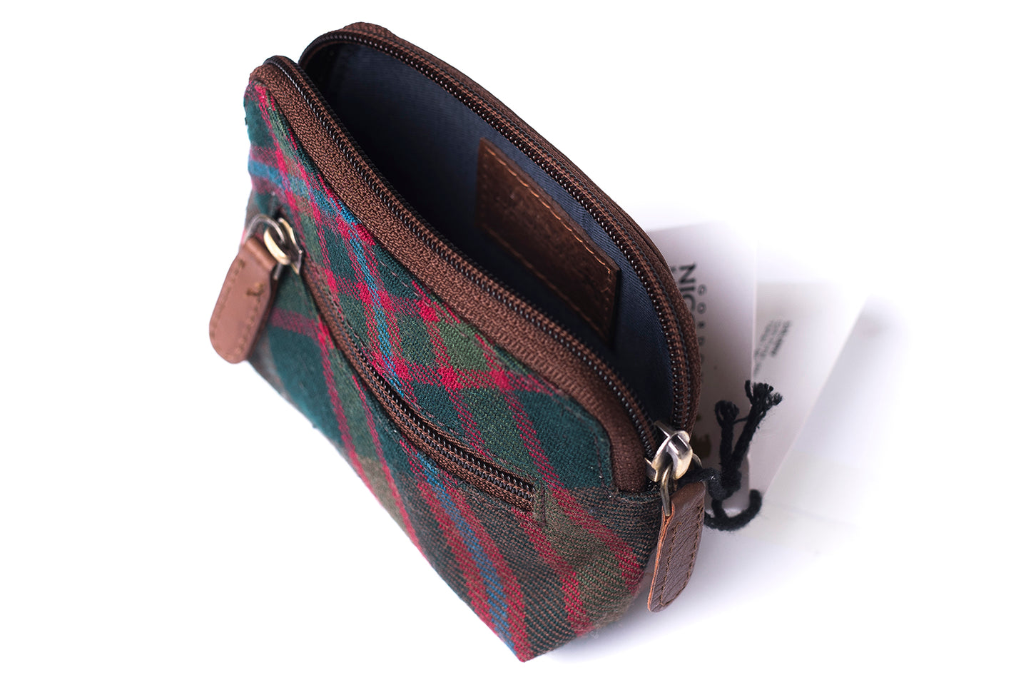 Tartan & Leather Coin Purse