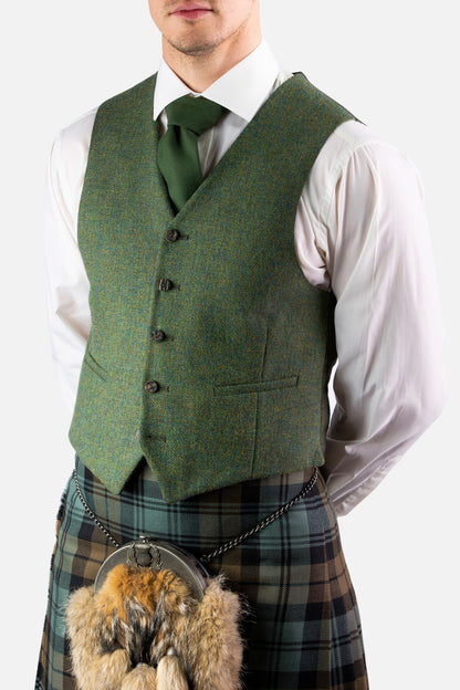 Lovat Green Tweed Jacket & Waistcoat