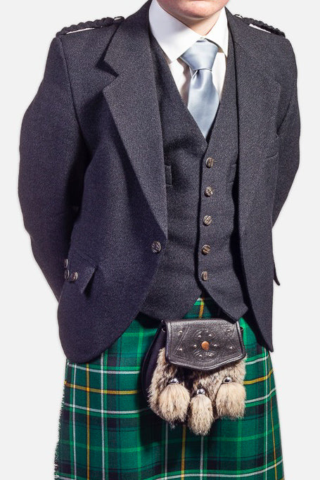 Charcoal outlet kilt jacket