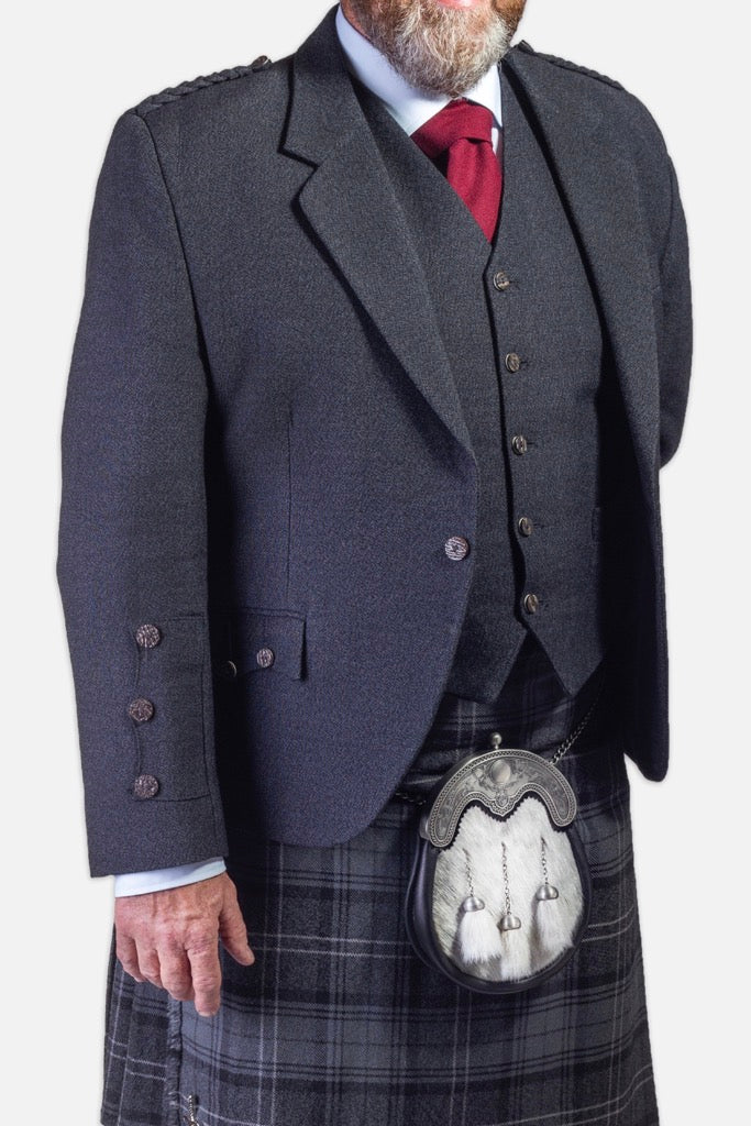Charcoal Holyrood Hire Jacket & Waistcoat