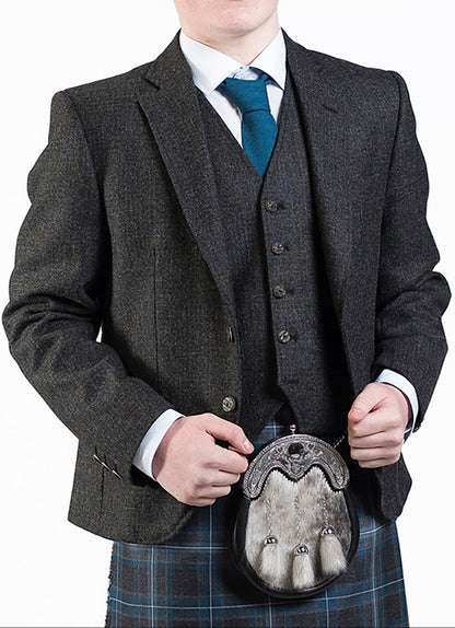 Lovat Charcoal Tweed Hire Jacket & Waistcoat