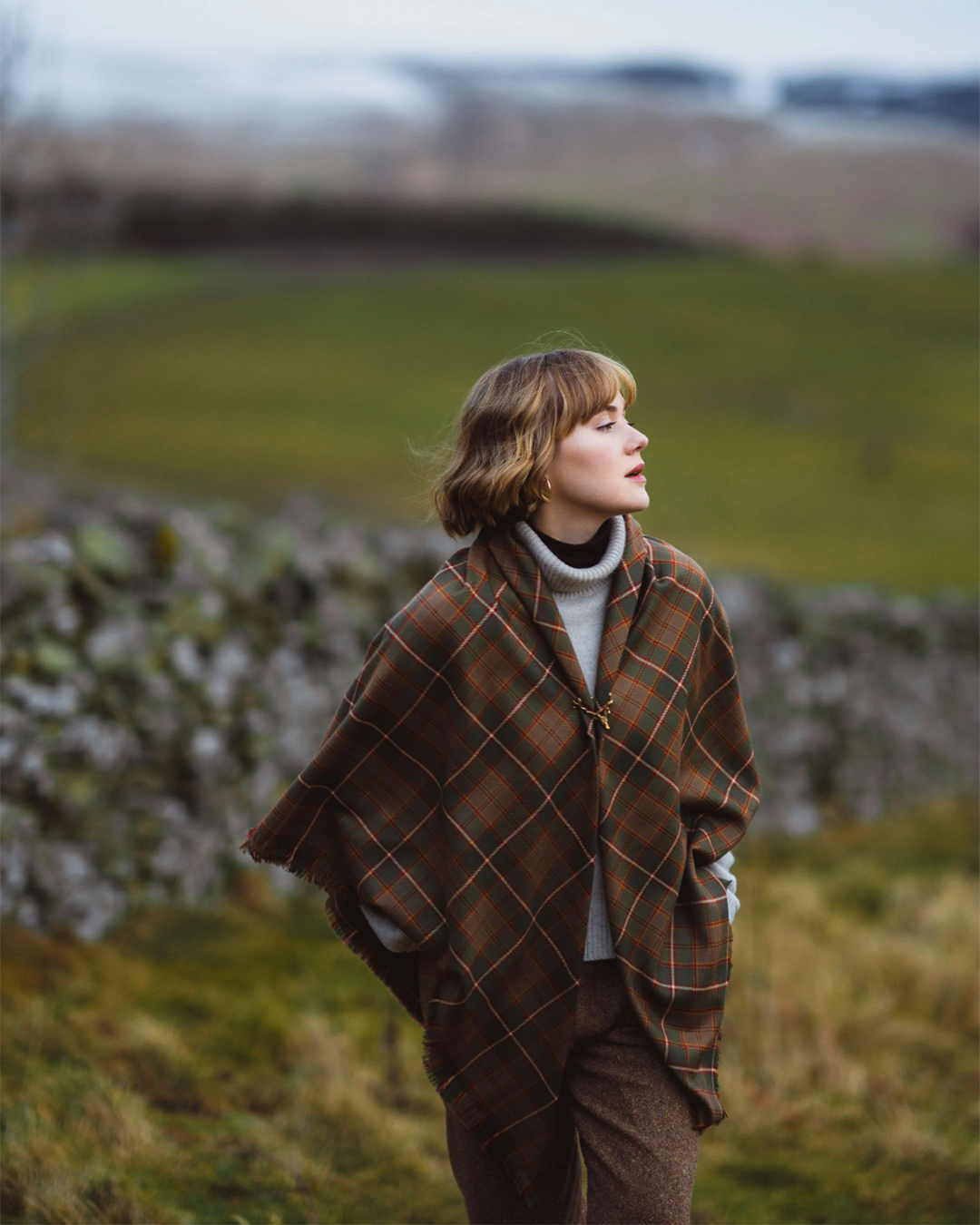 LoullyMakes handmade shawl in Flodden Commemorative Tartan