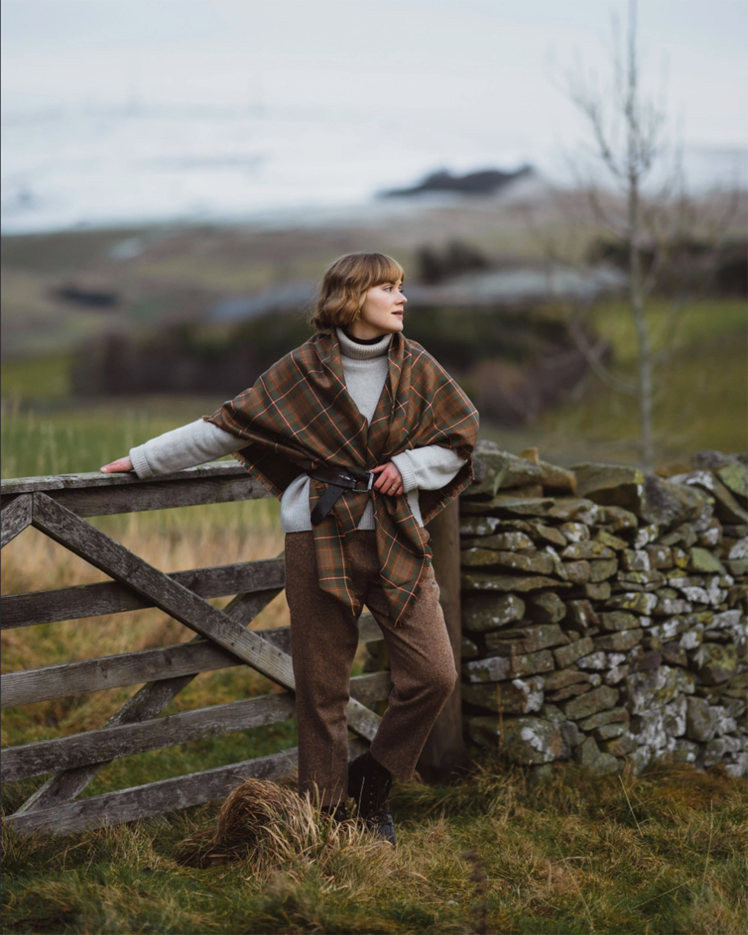 LoullyMakes handmade shawl in Flodden Commemorative Tartan