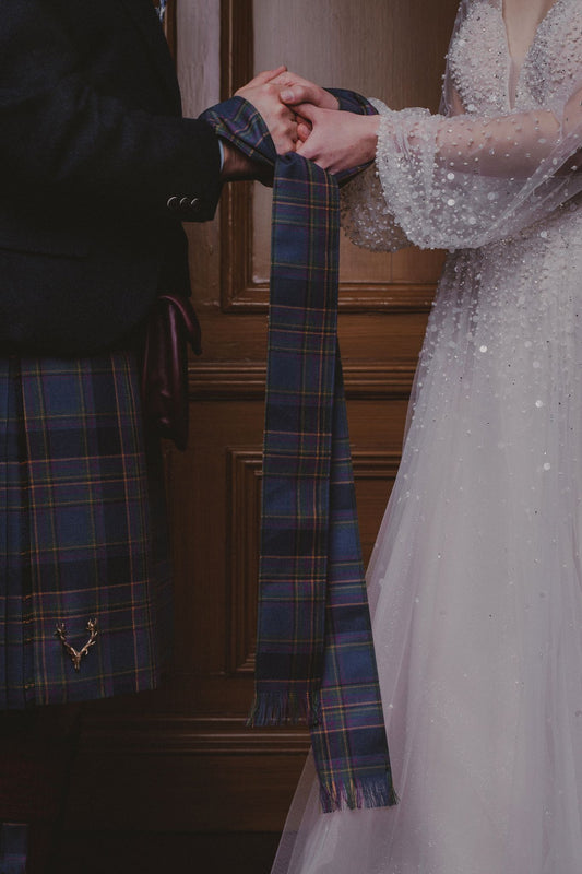 Traditional handfasting wedding ceremony