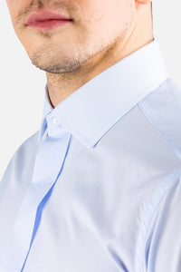 Plain Collar Shirt (Blue)