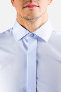 Plain Collar Shirt (Blue)