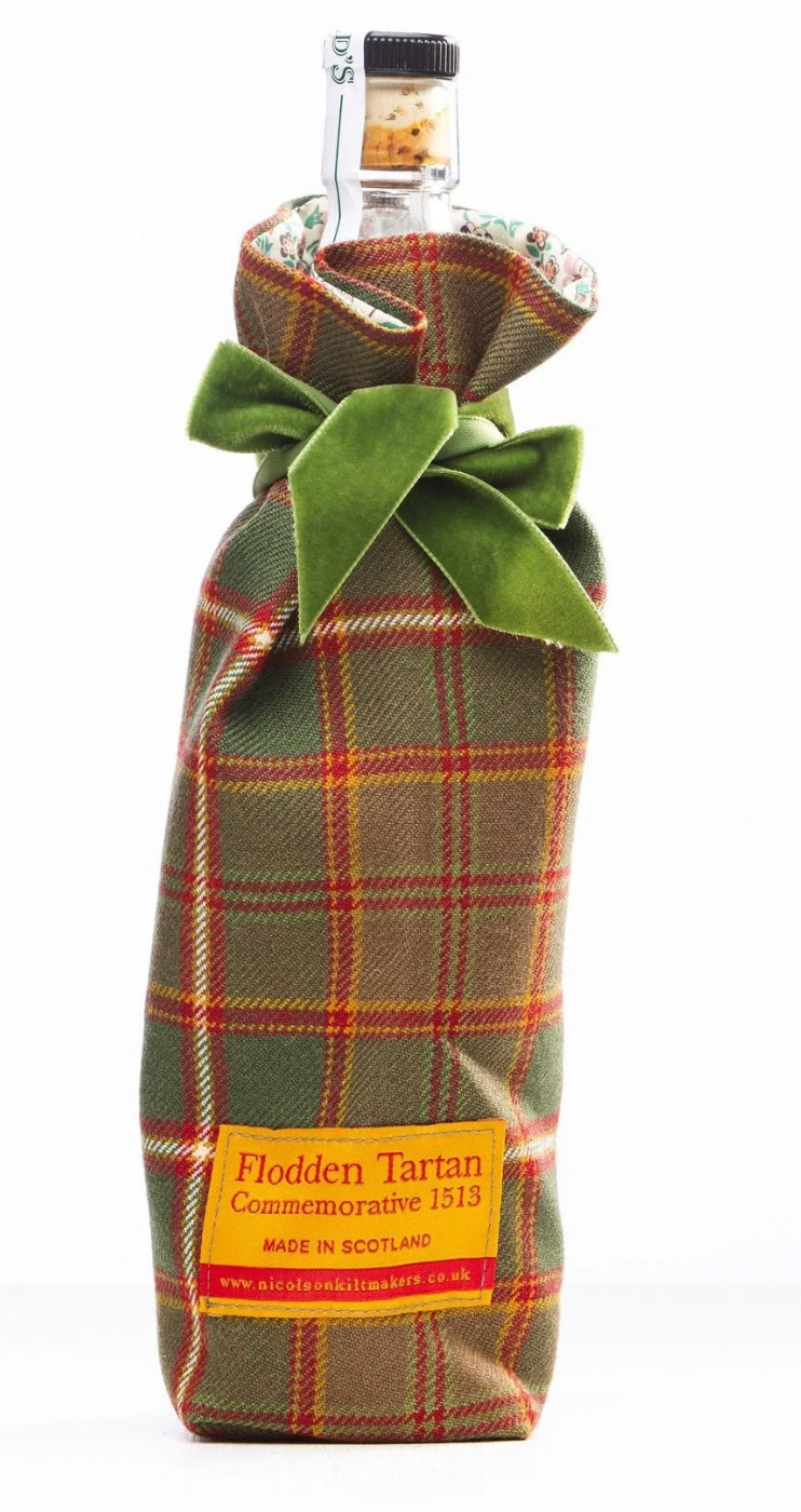 Flodden Tartan Luxury Scottish Bottle Bag made with Liberty Fabric Lining by LoullyMakes