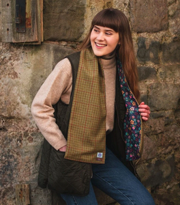 Classic Check Lovat Tweed Long lined with Liberty Fabrics by LoullyMakes