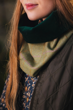 Load image into Gallery viewer, Pale Beige Lovat Tweed Cowl Velvet Lining by LoullyMakes
