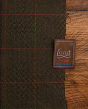 Load image into Gallery viewer, Rich Brown Lovat Tweed Cowl Velvet Lining by LoullyMakes