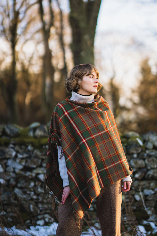 Flodden Tartan Lambswool Poncho by LoullyMakes