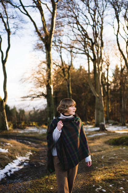 John Muir Way Tartan Lambswool Poncho