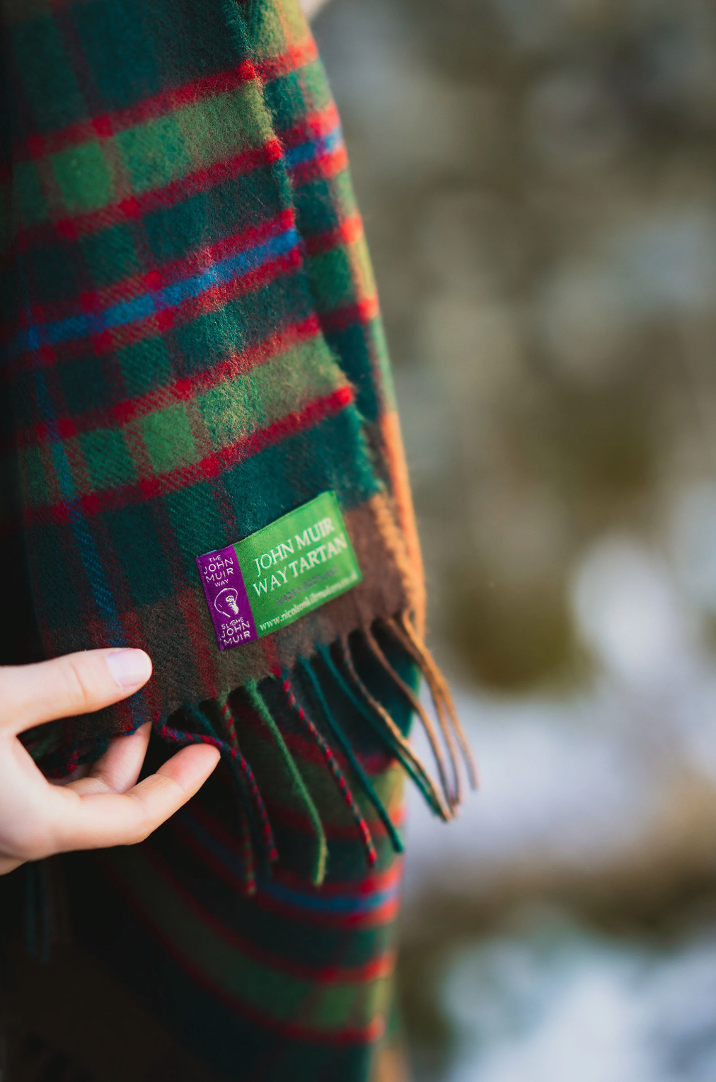 John Muir Way Tartan Lambswool Poncho