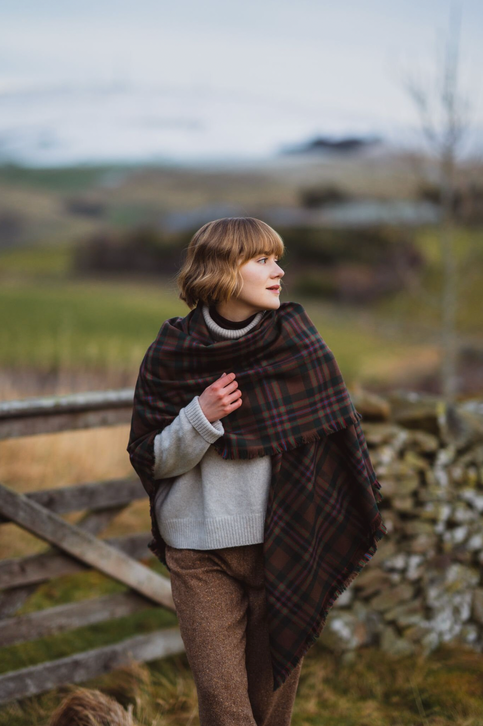 John Muir Way Tartan Shawl by LoullyMakes