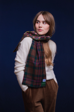 Load image into Gallery viewer, John Muir Way Tartan Long Scarf Lined With Liberty Fabrics by LoullyMakes