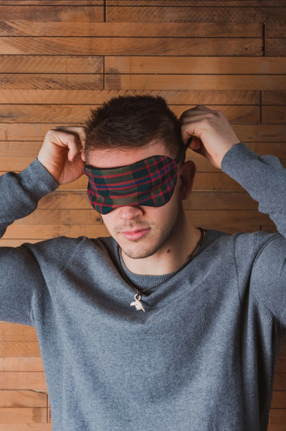 John Muir Way Tartan Scented Herb Eye Mask by LoullyMakes