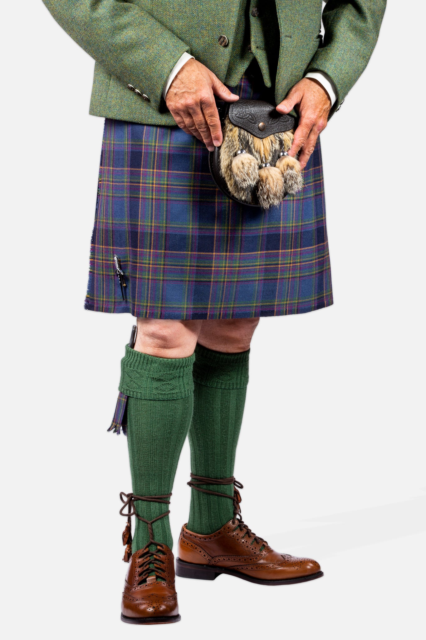 Highland Mist / Lovat Green Tweed Kilt Hire Outfit