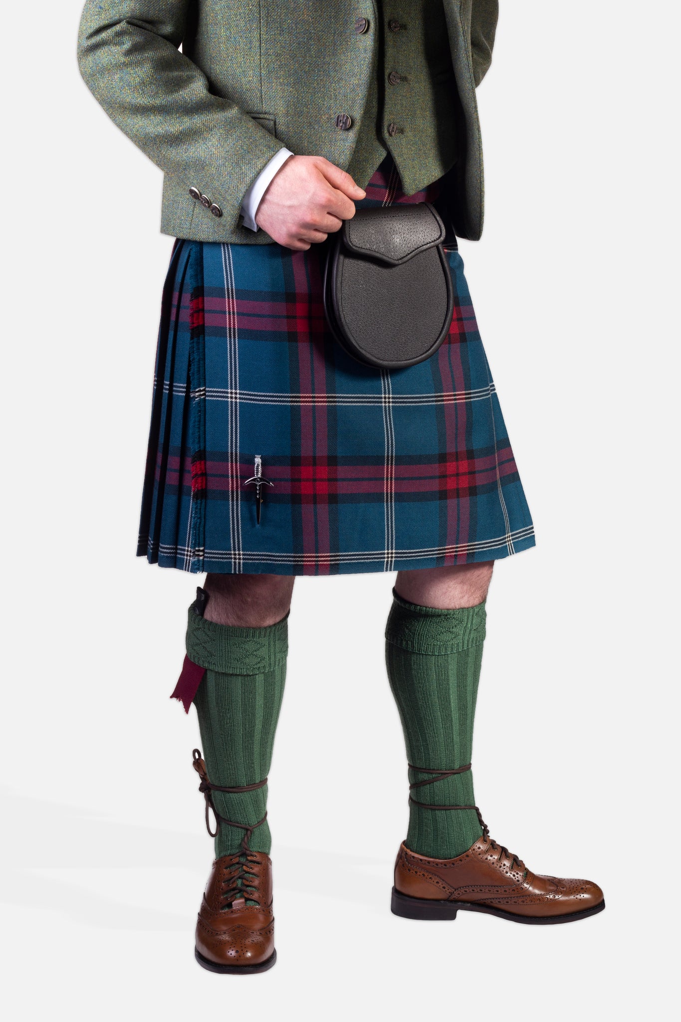 University of Edinburgh / Lovat Green Tweed Kilt Hire Outfit