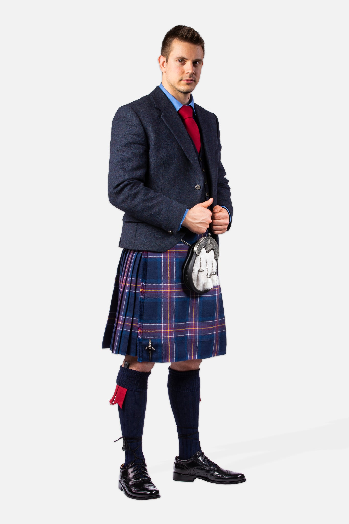 Navy tartan cheap kilt