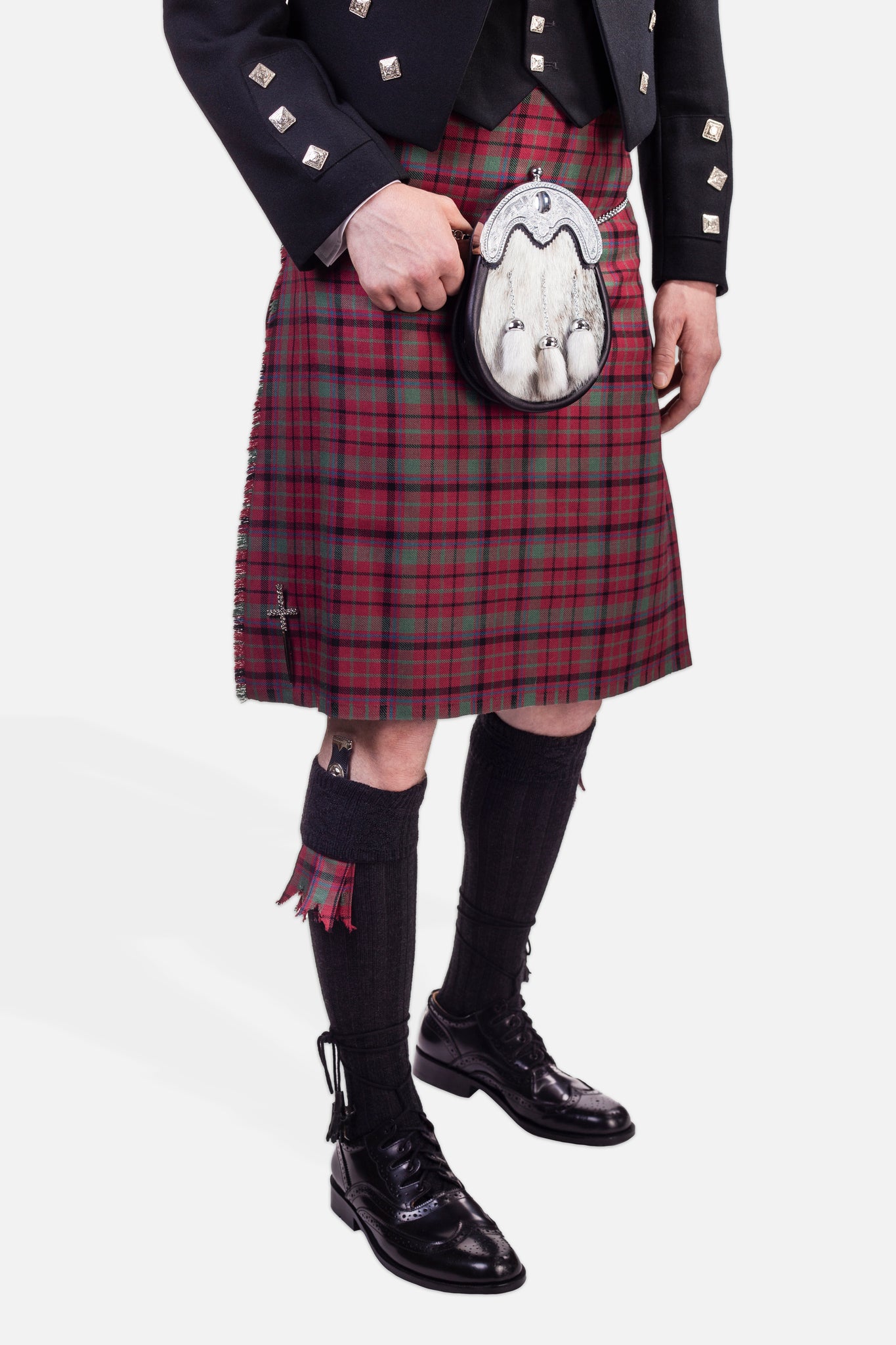 Red Nicolson Muted / Prince Charlie Kilt Hire Outfit