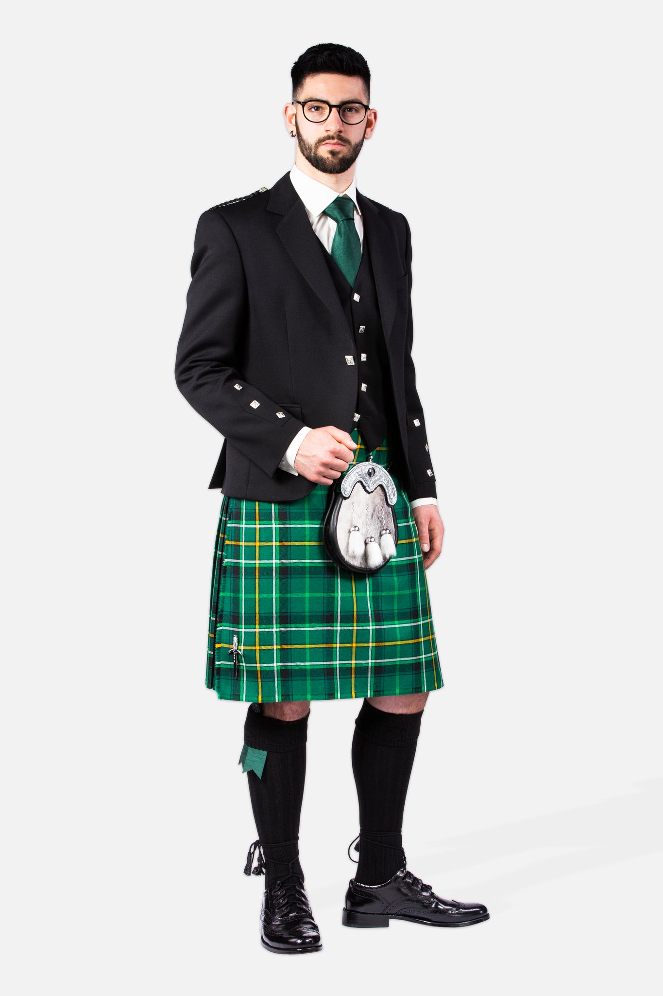 Black watch best sale tartan kilt outfit