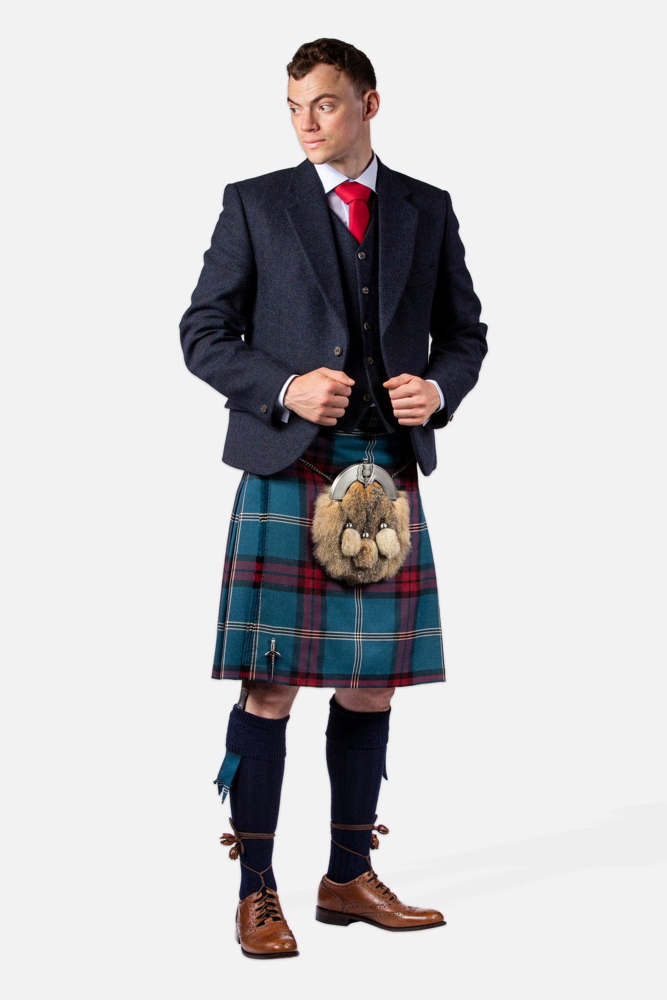 University of Edinburgh / Lovat Navy Tweed Kilt Hire Outfit