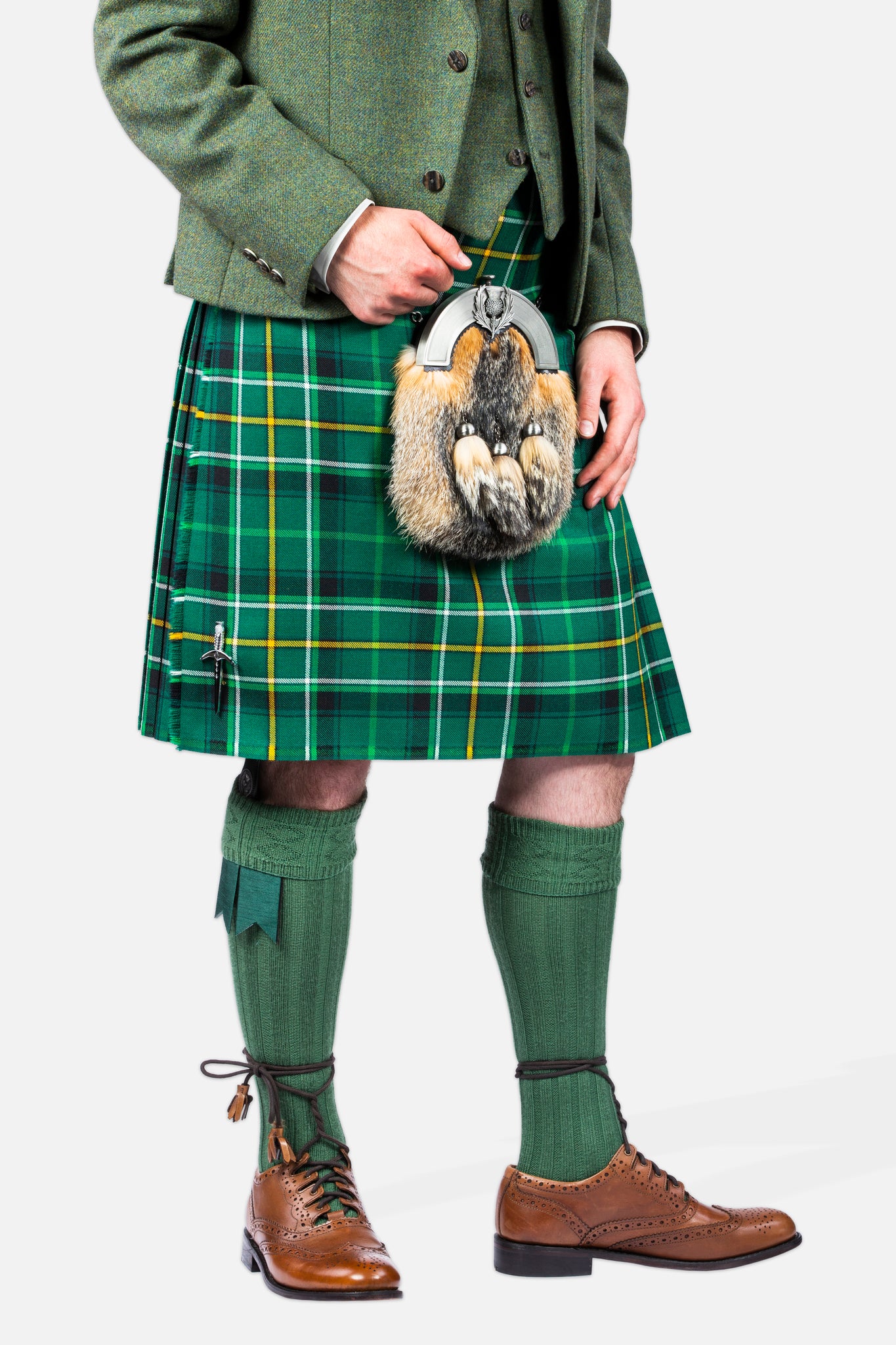 Celtic FC / Lovat Green Tweed Kilt Hire Outfit