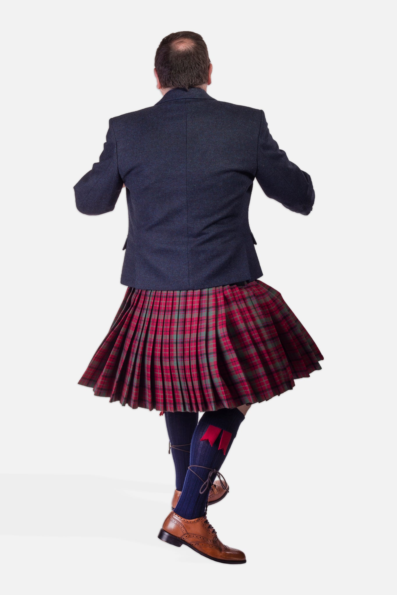 Red Nicolson Muted / Lovat Navy Tweed Kilt Hire Outfit