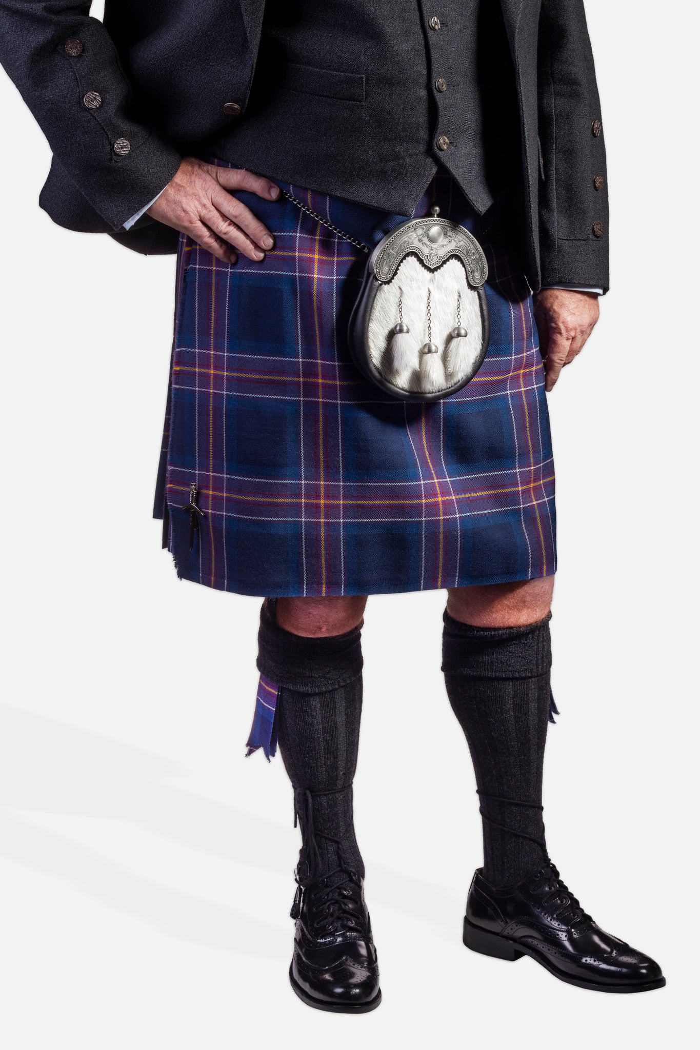 Scotland National Team / Charcoal Holyrood Kilt Hire Outfit