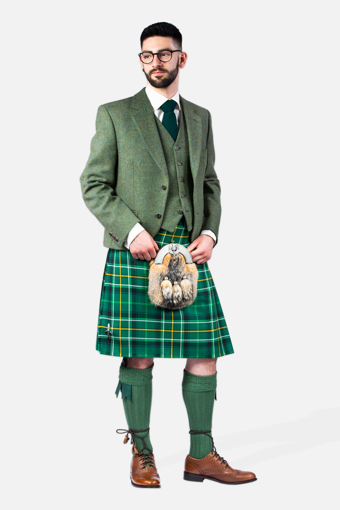 Celtic FC / Lovat Green Tweed Kilt Hire Outfit