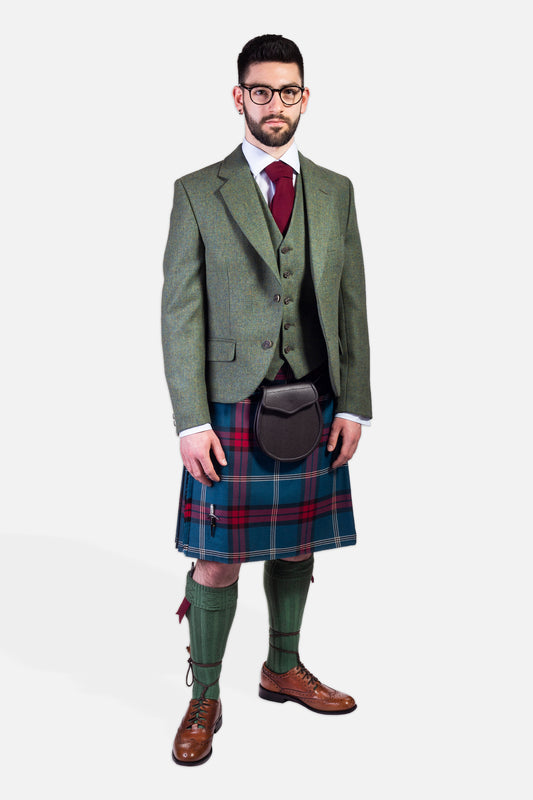 University of Edinburgh / Lovat Green Tweed Kilt Hire Outfit