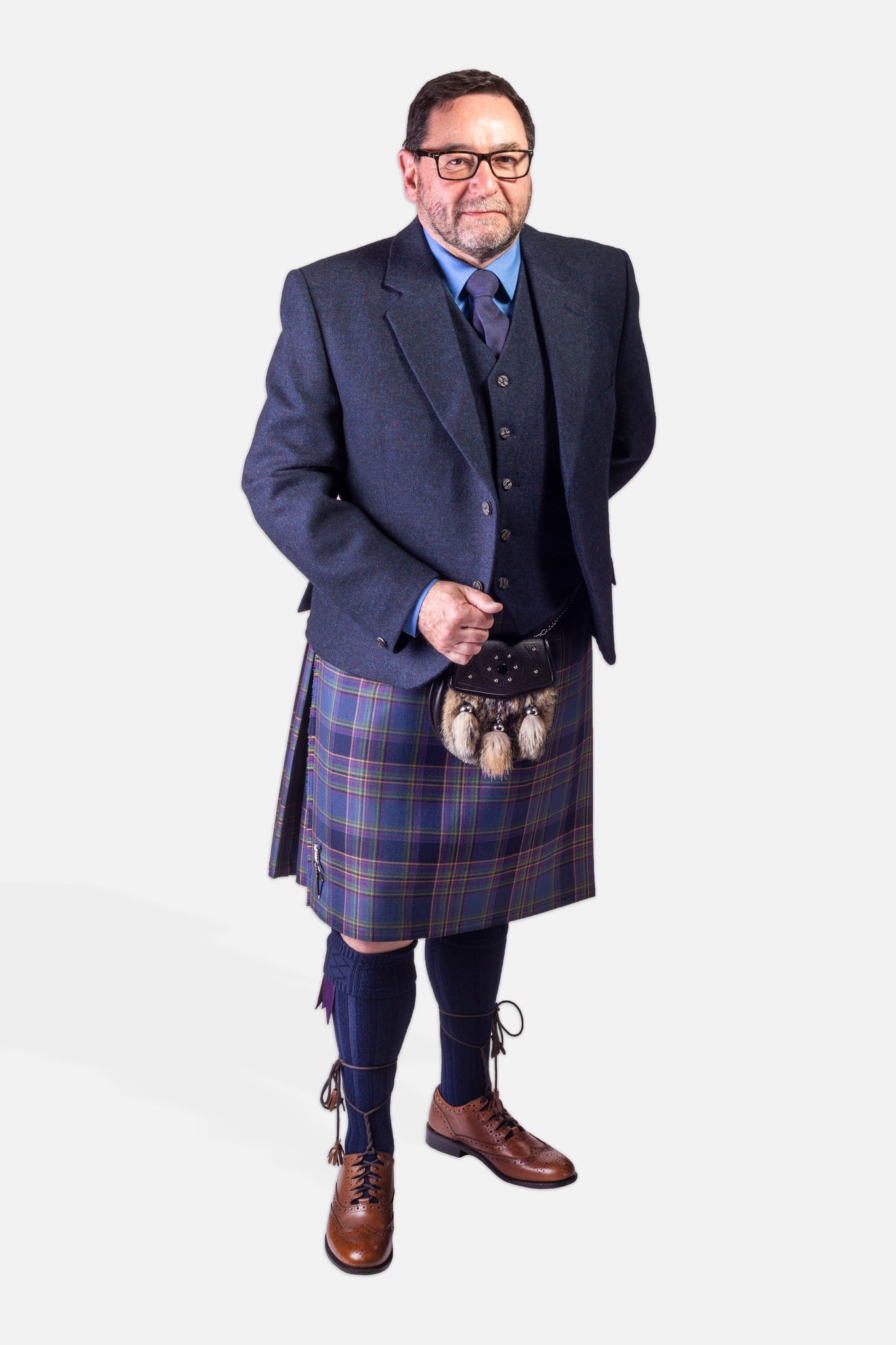 Highland Mist / Lovat Navy Tweed Kilt Hire Outfit