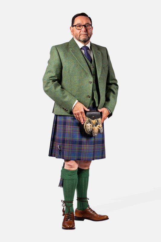 Highland Mist / Lovat Green Tweed Kilt Hire Outfit