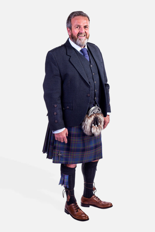 Highland Mist / Charcoal Holyrood Kilt Hire Outfit