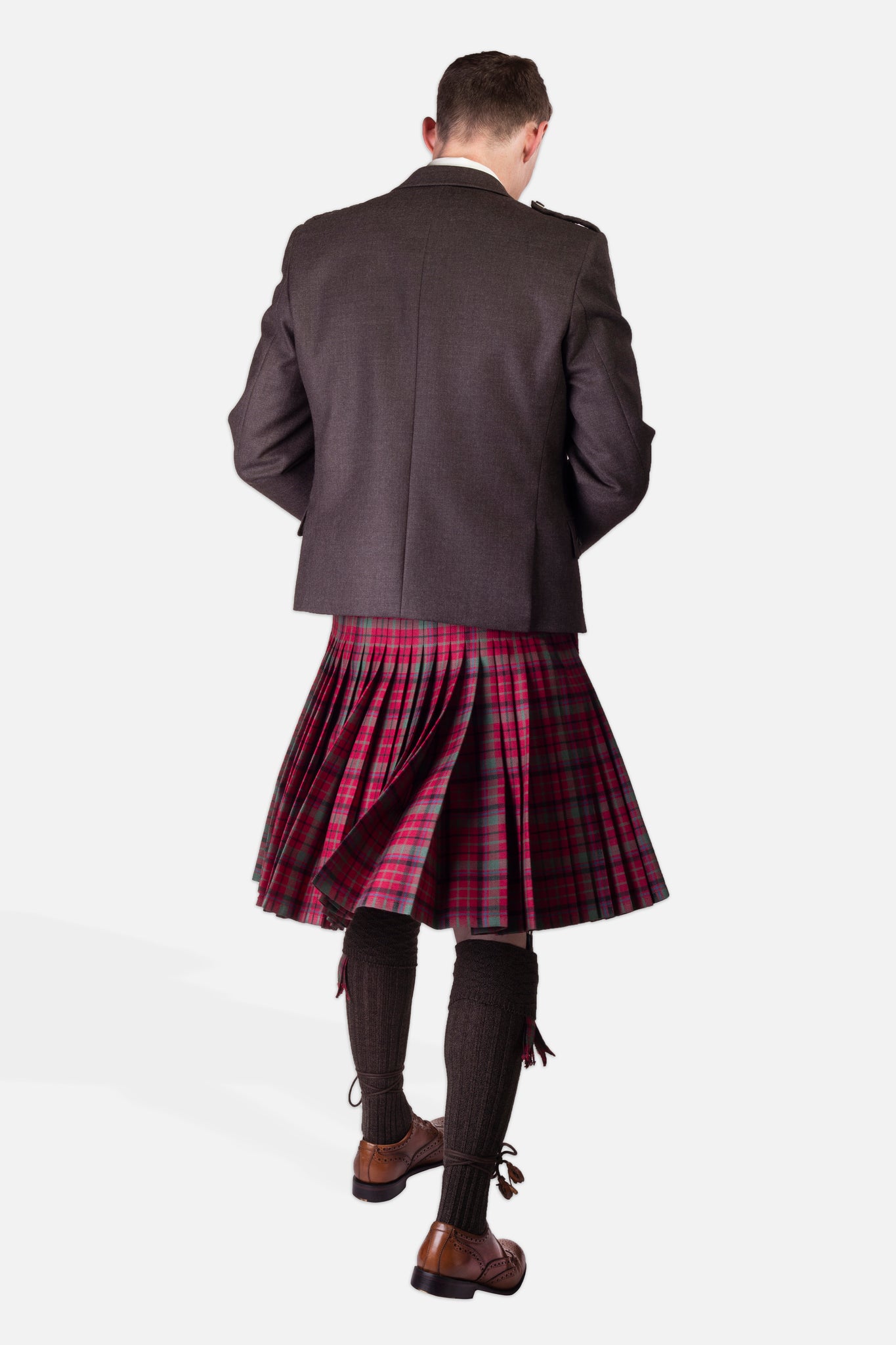 Red Nicolson Muted / Peat Holyrood Kilt Hire Outfit
