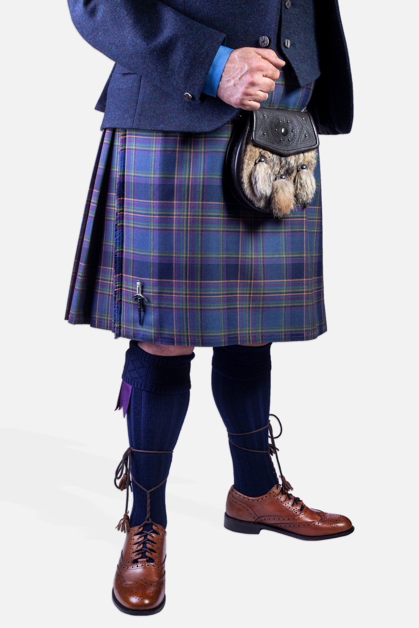 Highland Mist / Lovat Navy Tweed Kilt Hire Outfit